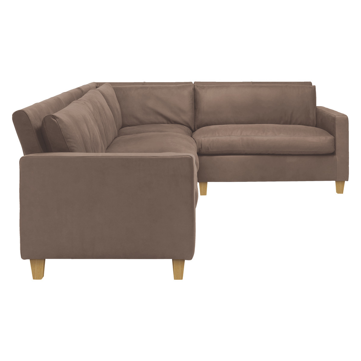 Chester Brown Luxury Leather Left-Arm Corner Sofa, Light Brown – image 4