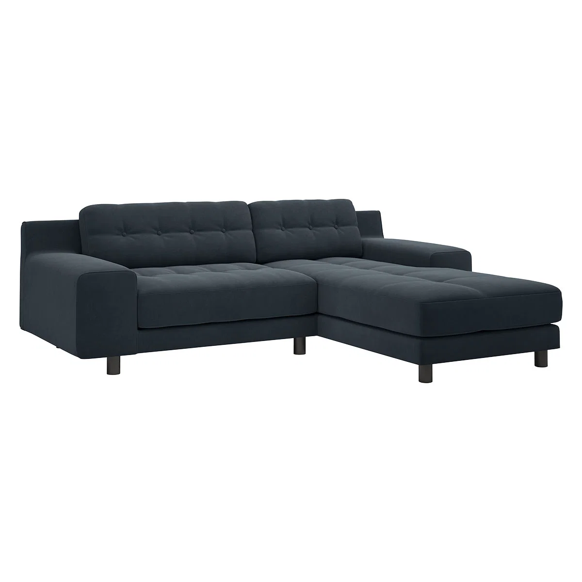 Hendricks 3 Seater Charcoal Grey Velvet Right Hand Chaise Sofa, Charcoal – image 3