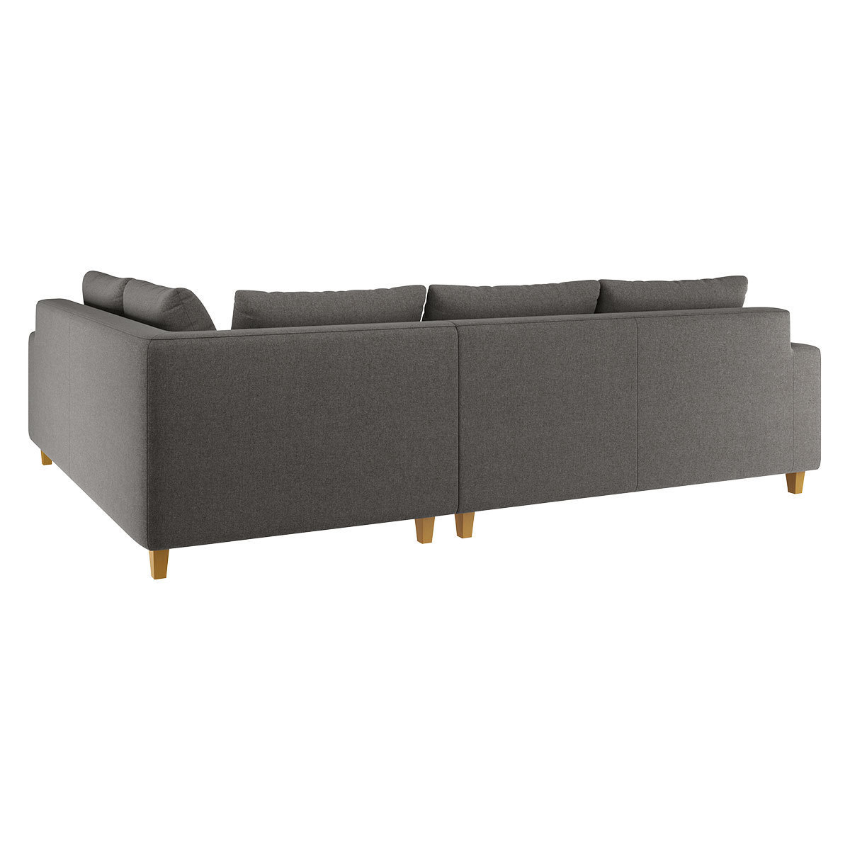 Wiltons Charcoal Grey Woven FaBric Left Hand Corner Sofa, Charcoal – image 5