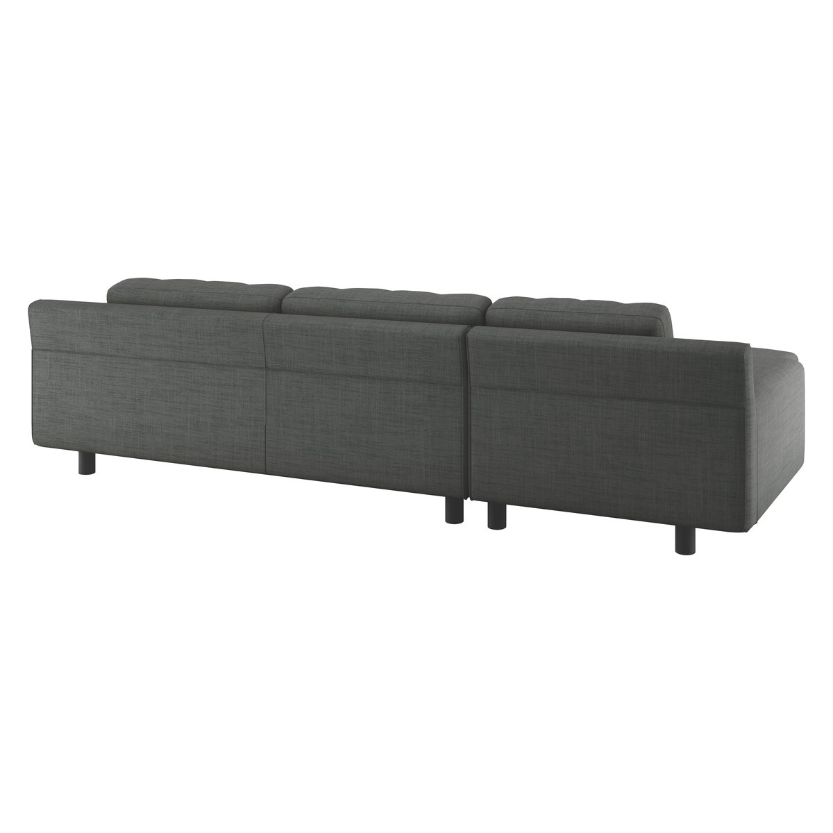Hendricks Charcoal Grey Italian Woven FaBric Left-Arm Corner Sofa, Charcoal – image 7