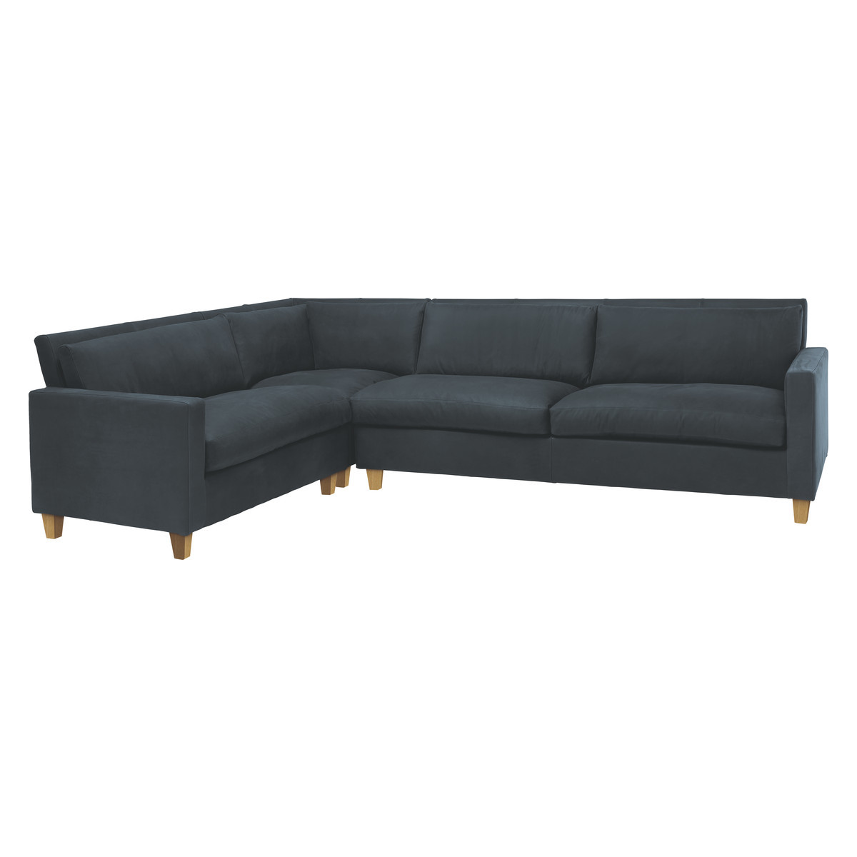 Chester Dark Grey Luxury Leather Right-Arm Corner Sofa, Grey – image 3
