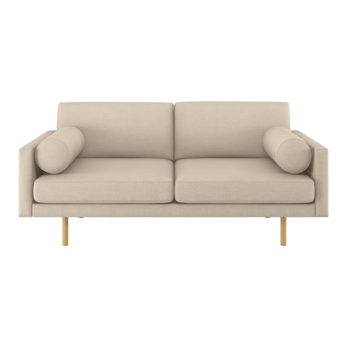 Spencer Natural Italian Woven 2 Seater Sofa, Oak Legs, Natural – image 1