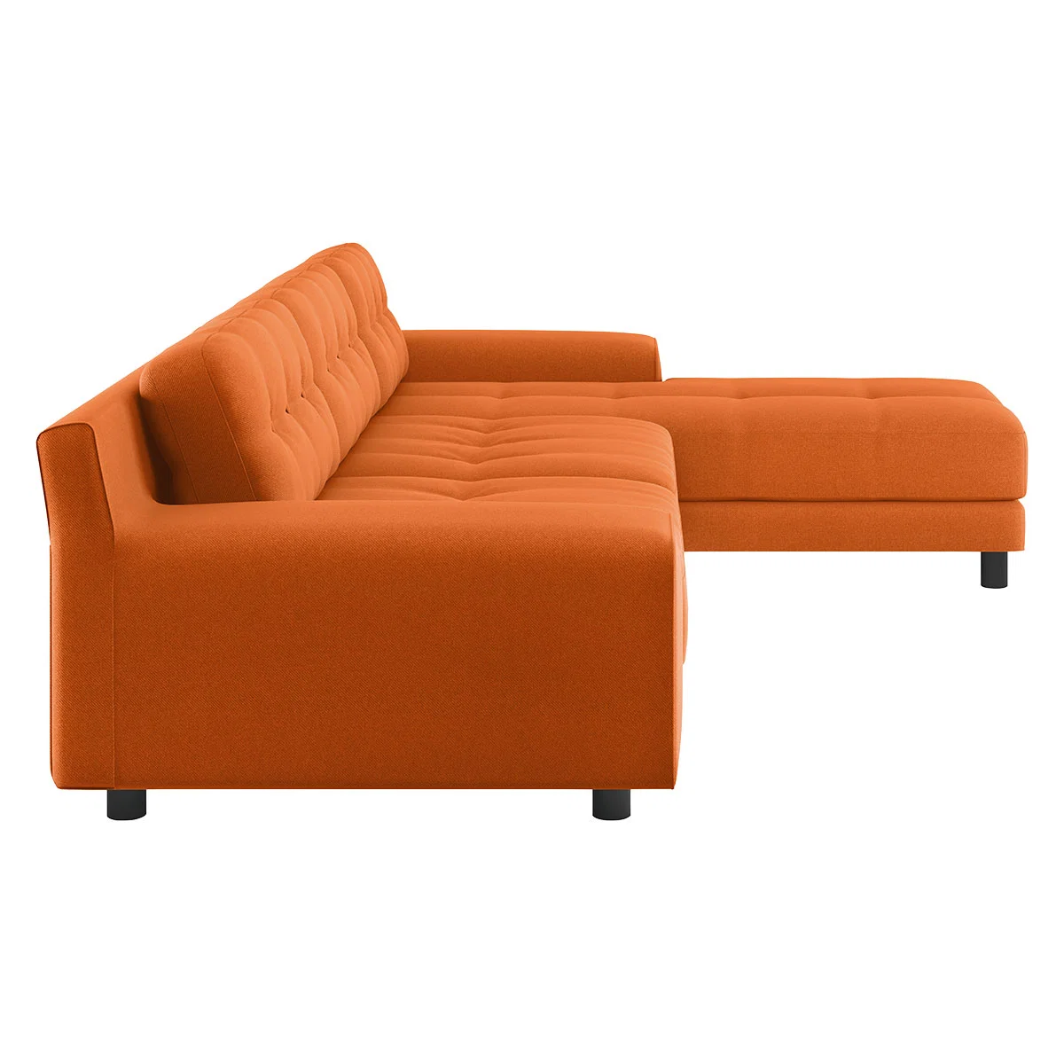 Hendricks 4 Seater Orange FaBric Right Hand Chaise Sofa, Orange – image 4