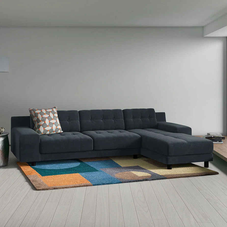 Hendricks 4 Seater Orange FaBric Right Hand Chaise Sofa, Orange – image 8