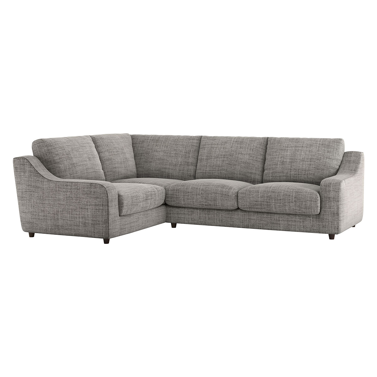 Slope Black And White Italian Woven FaBric Right-Arm Corner Sofa, Black And White – image 3