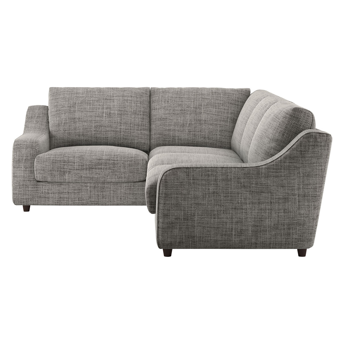 Slope Black And White Italian Woven FaBric Right-Arm Corner Sofa, Black And White – image 4