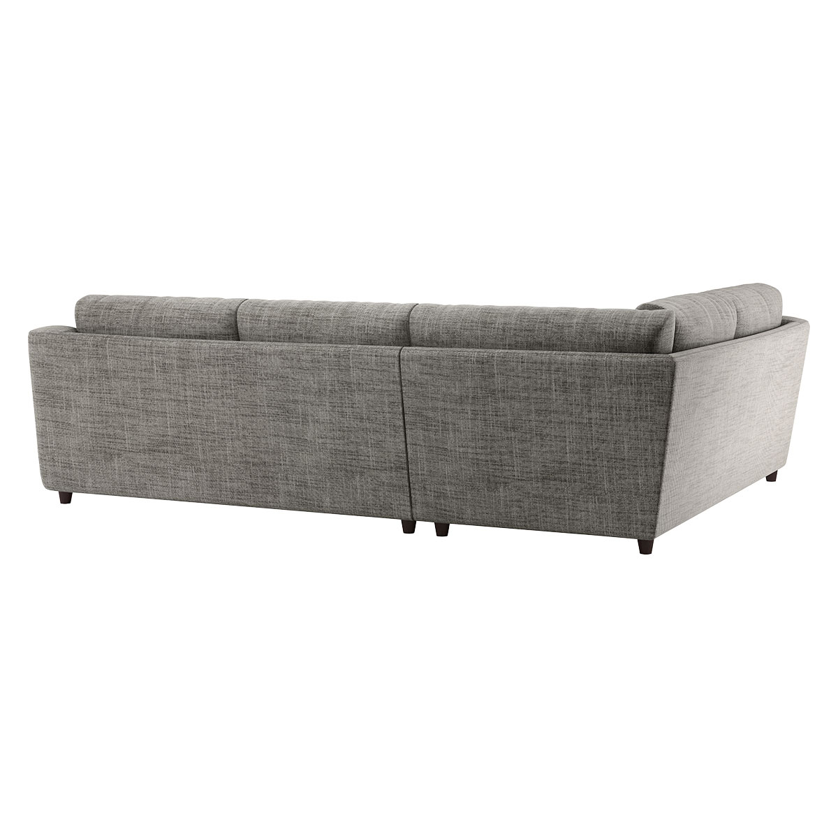 Slope Black And White Italian Woven FaBric Right-Arm Corner Sofa, Black And White – image 5