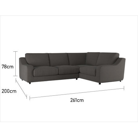 Slope Black And White Italian Woven FaBric Right-Arm Corner Sofa, Black And White – image 7