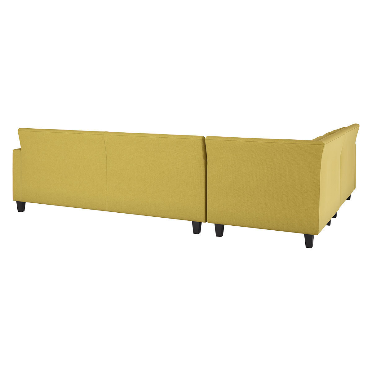 Chester Yellow FaBric Right-Arm Corner Sofa, Dark Feet, Yellow – image 5