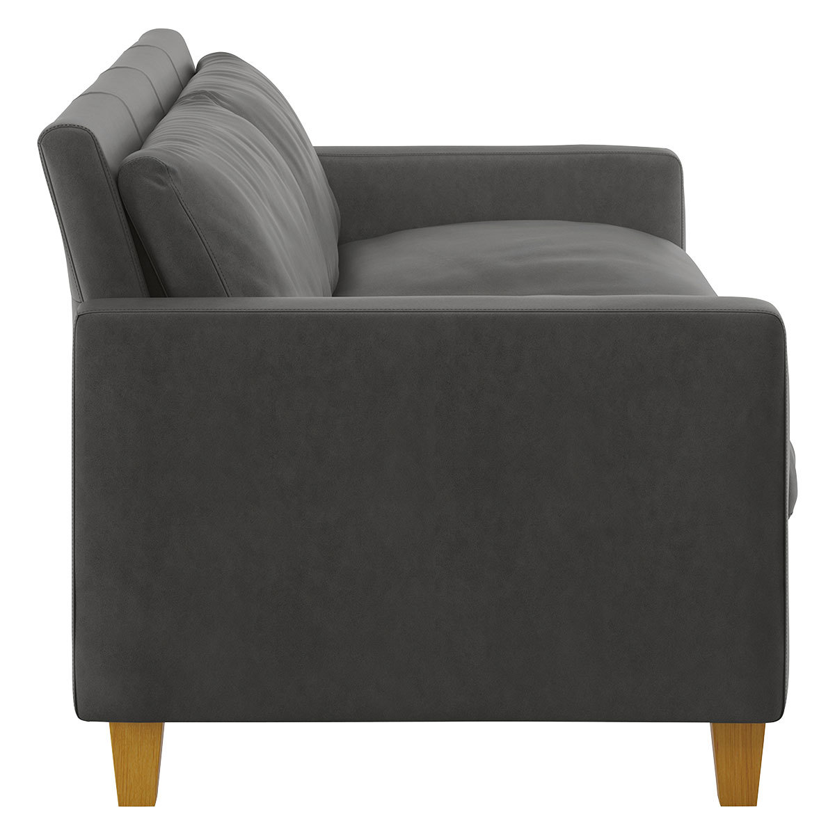 Chester Grey Leather 2 Seater Sofa, Grey – image 3