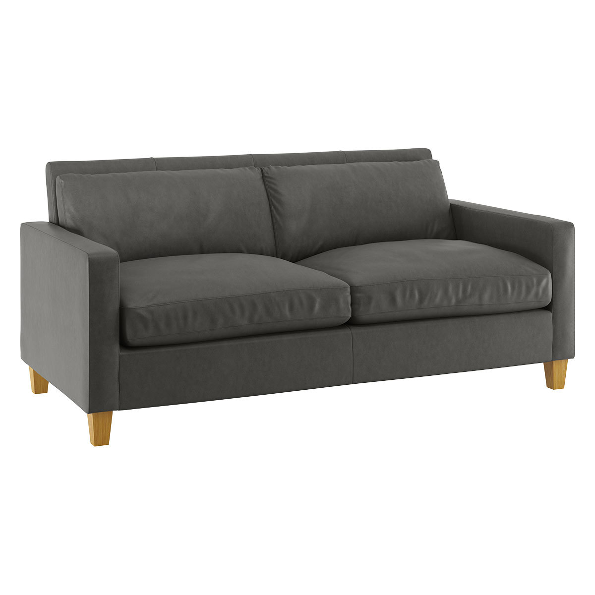 Chester Grey Leather 2 Seater Sofa, Grey – image 4