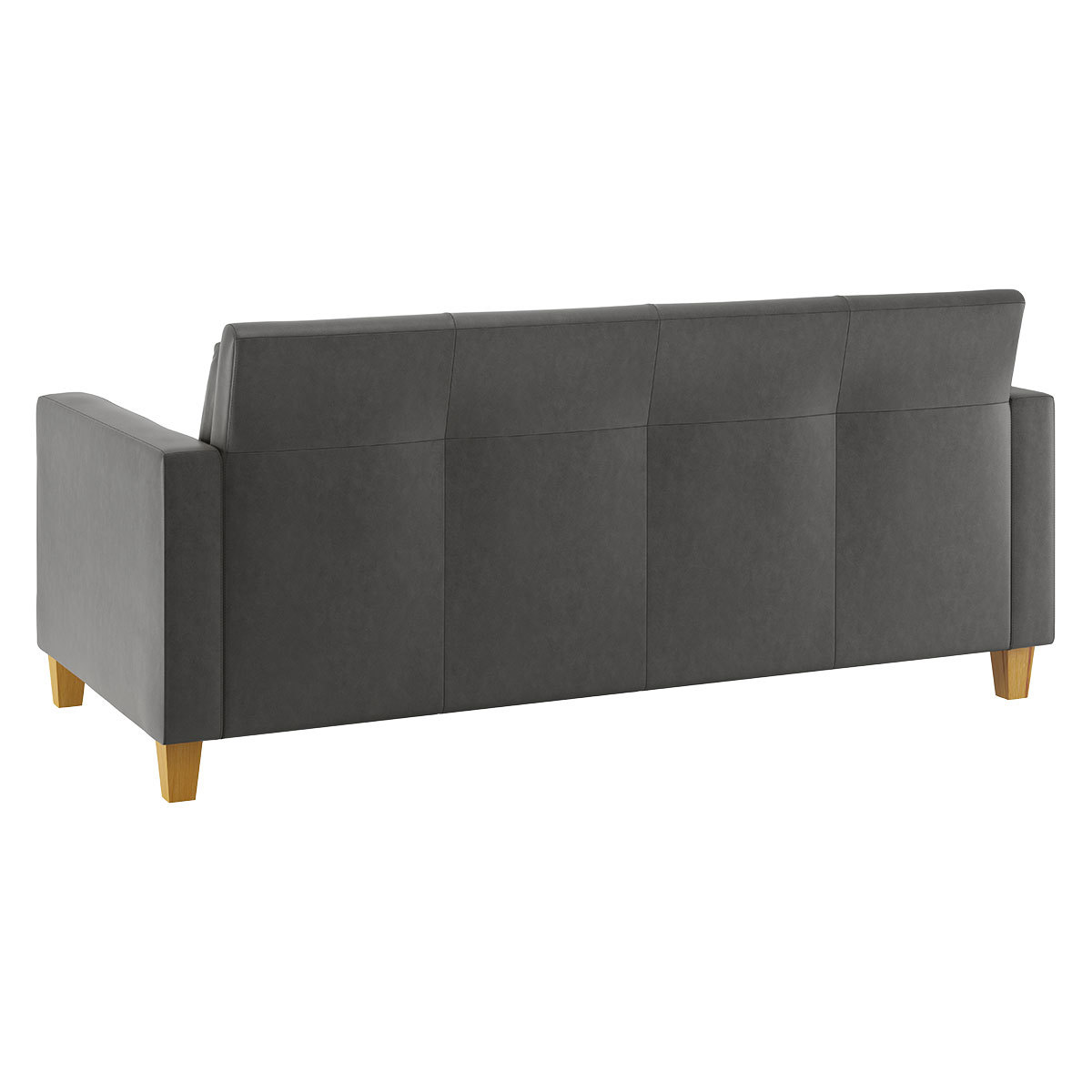 Chester Grey Leather 2 Seater Sofa, Grey – image 5