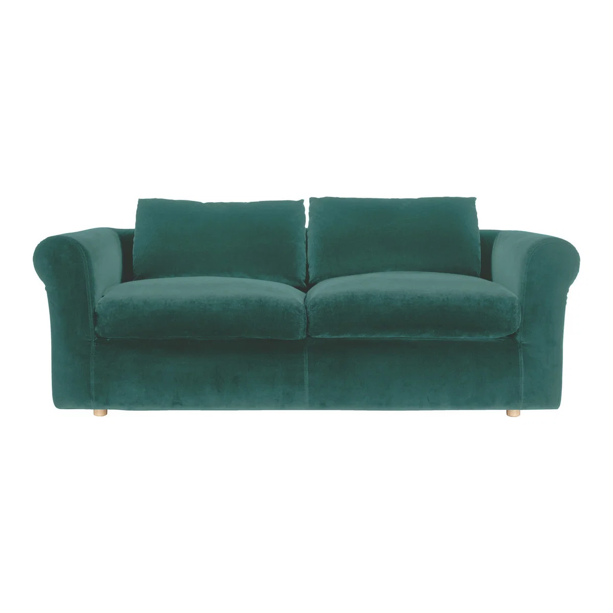 Louis Emerald Green Velvet 4 Seater Sofa, Green – image 1