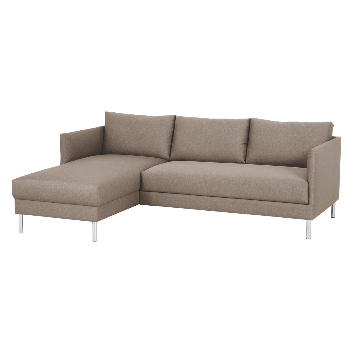 Hyde Natural FaBric Left-Arm Chaise Sofa, Metal Legs, Natural – image 3