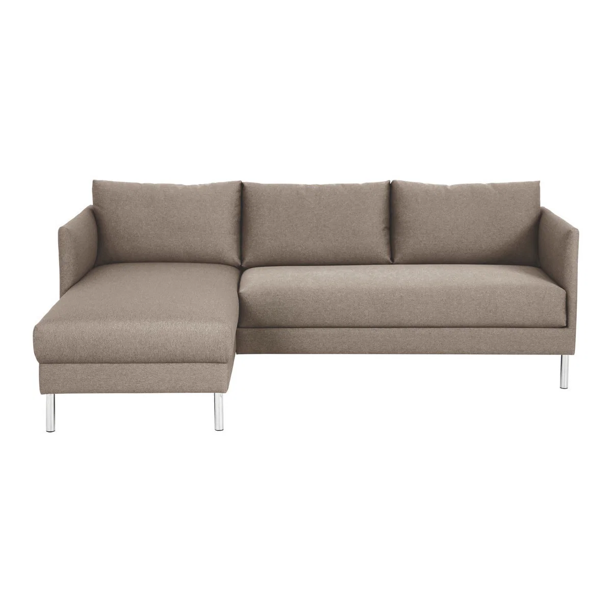 Hyde Natural FaBric Left-Arm Chaise Sofa, Metal Legs, Natural – image 1