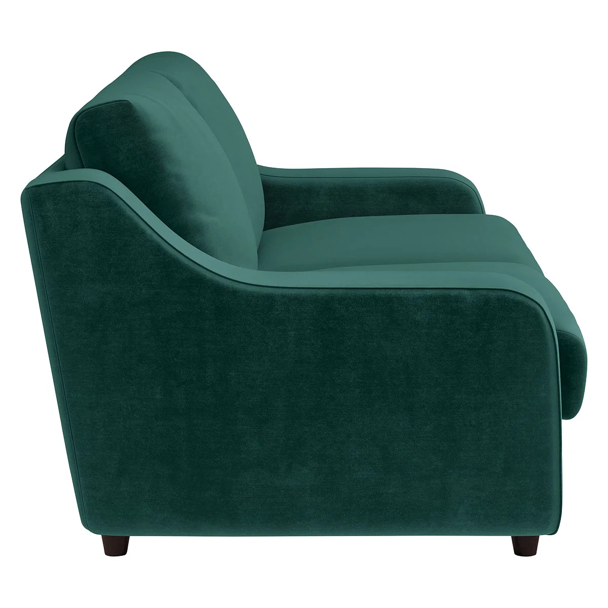 Slope Emerald Green Velvet 2 Seat Sofa, Green – image 4