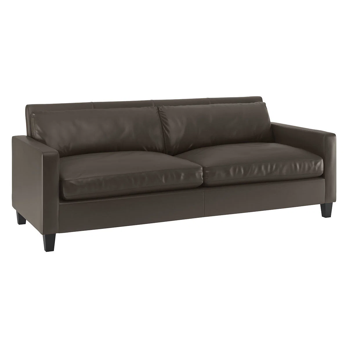 Chester Grey Leather 3 Seater Sofa, Grey – image 4