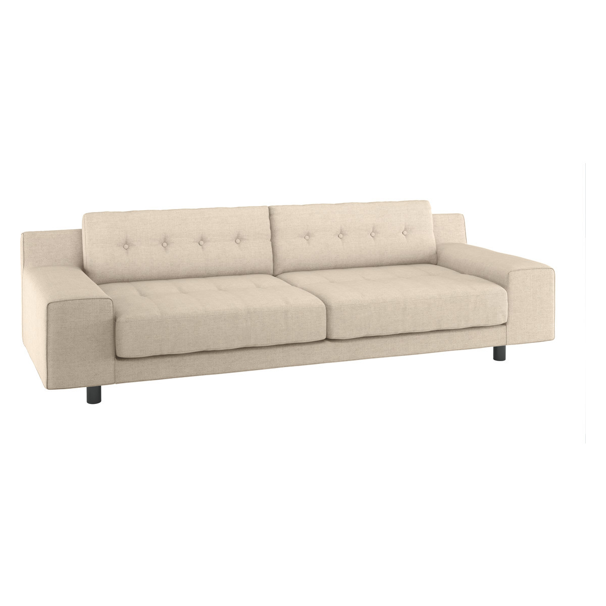 Hendricks Natural Italian Woven FaBric 4 Seater Sofa, Natural – image 3