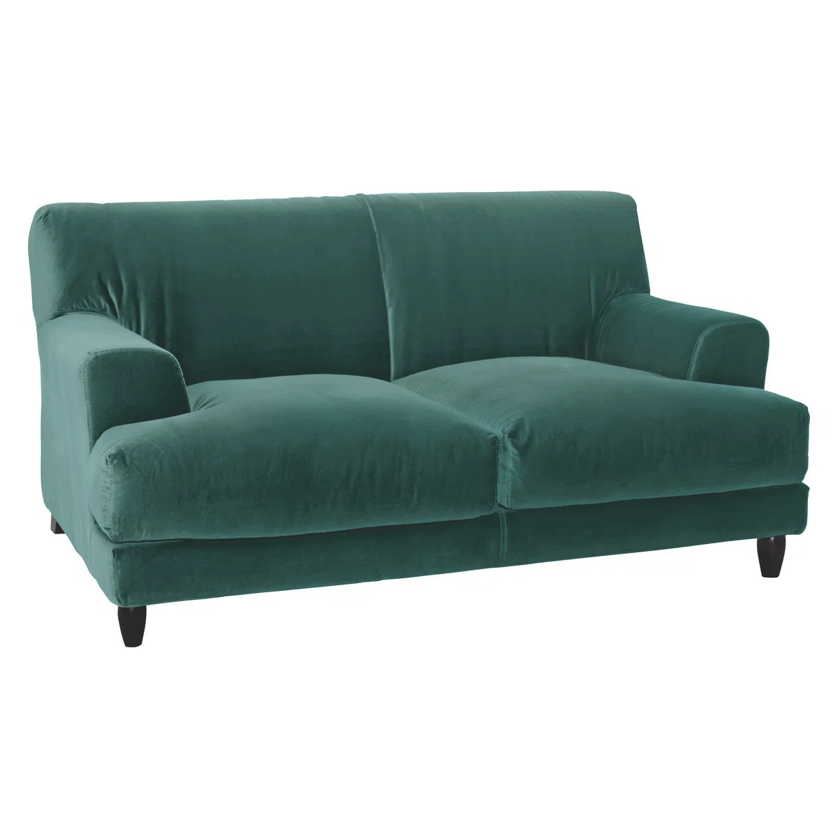 Askem Emerald Green Velvet 2 Seater Sofa, Green – image 3