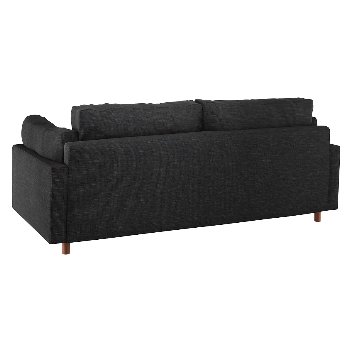 Elkin Charcoal Grey Textured FaBric 3 Seat Sofa, Charcoal – image 5