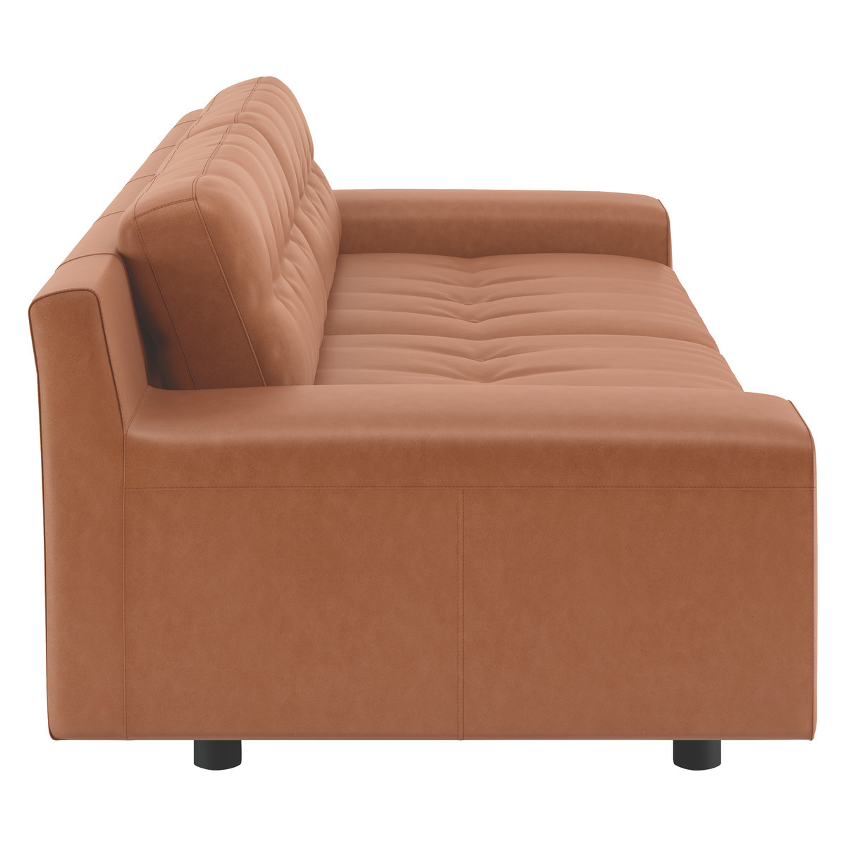 Hendricks Luxury Tan Leater 4 Seater Sofa, Tan – image 4
