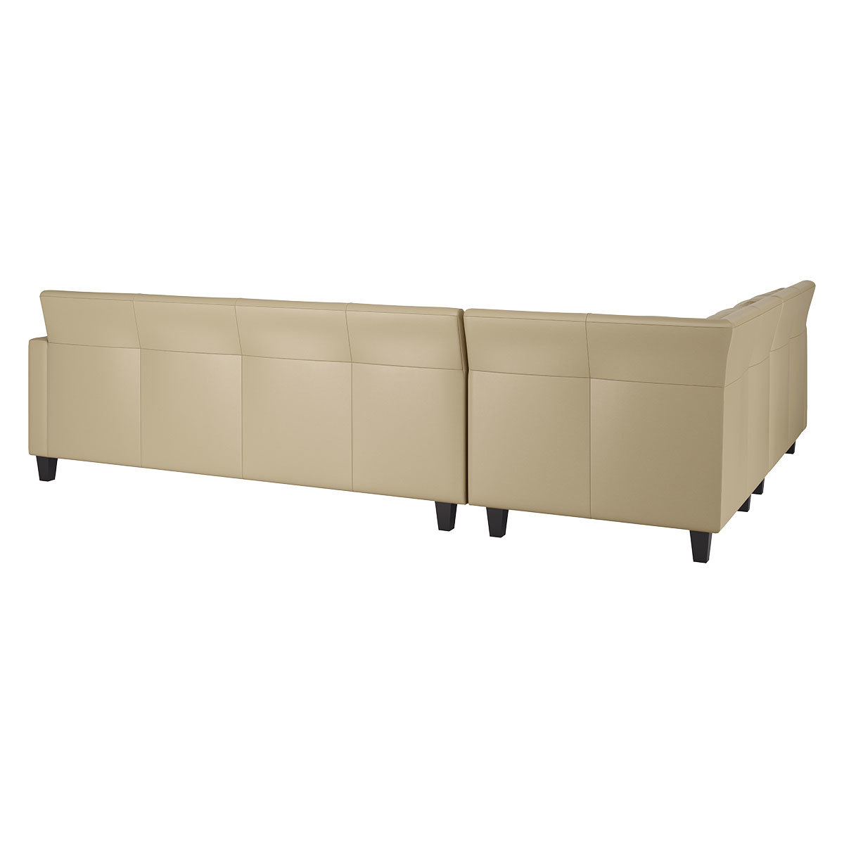 Chester Stone Leather Right-Arm Corner Sofa, Dark Feet, Stone – image 5