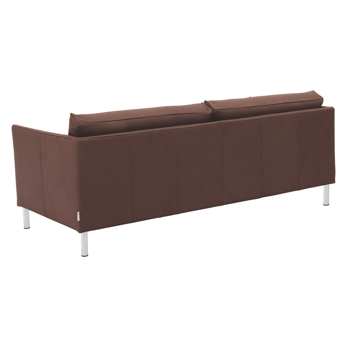 Hyde Brown Premium Leather 3 Seater Sofa, Metal Leg, Brown – image 5