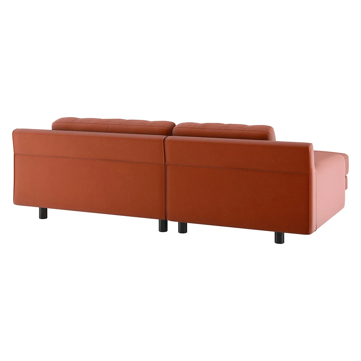 Hendricks Orange Velvet FaBric Small Left-Hand Chaise Sofa, Orange – image 5