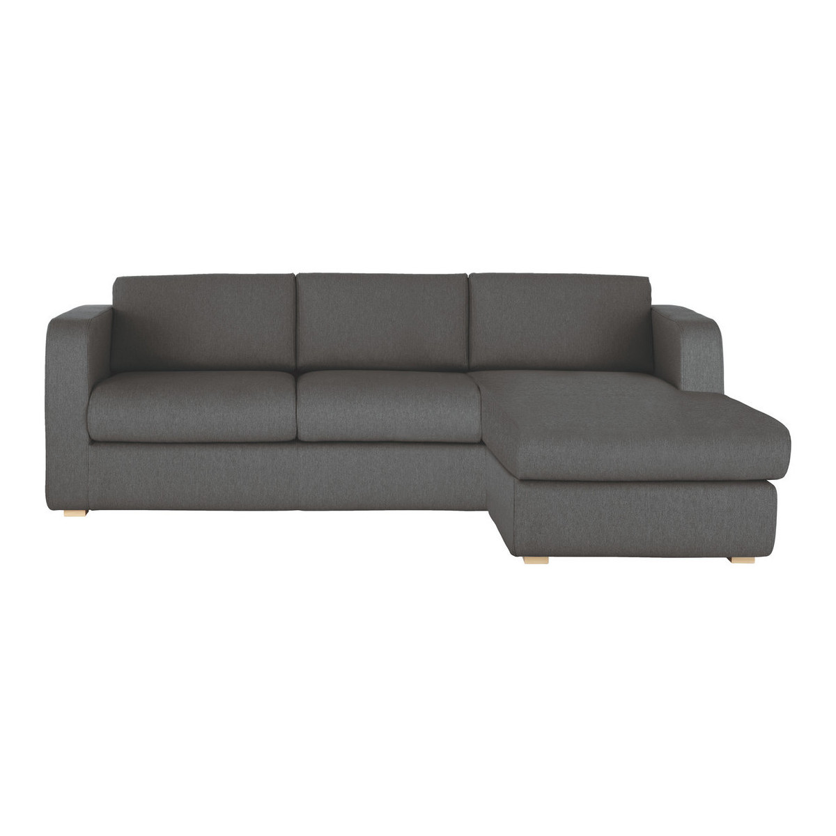 Porto Charcoal Grey FaBric Reversible Chaise Sofa, Charcoal – image 1
