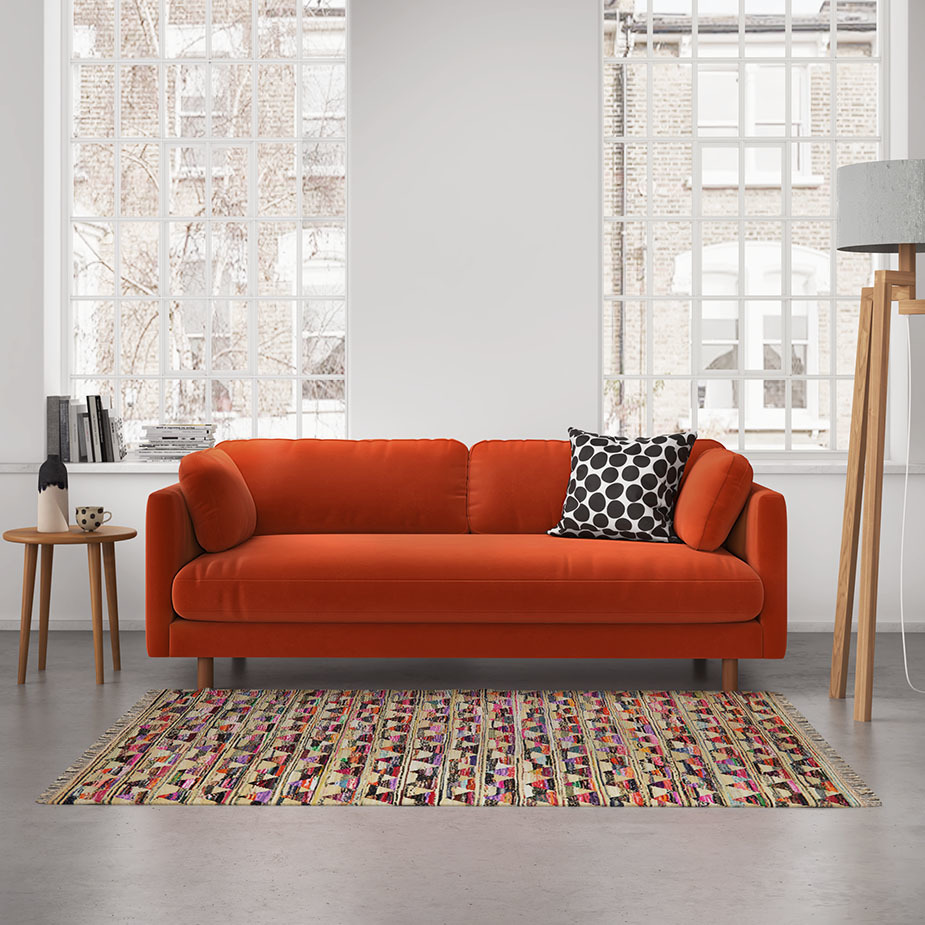 Mori Charcoal Grey Velvet 3 Seater Sofa, Charcoal – image 8