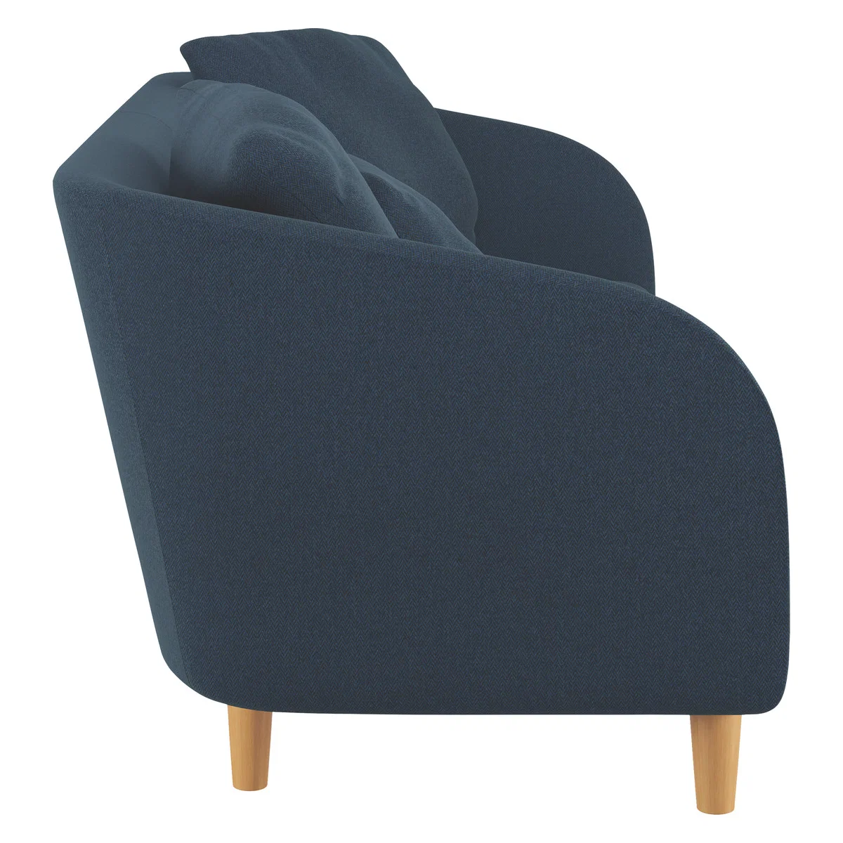 Colby Navy Blue Wool Herringbone 3 Seater Sofa, Navy – image 4