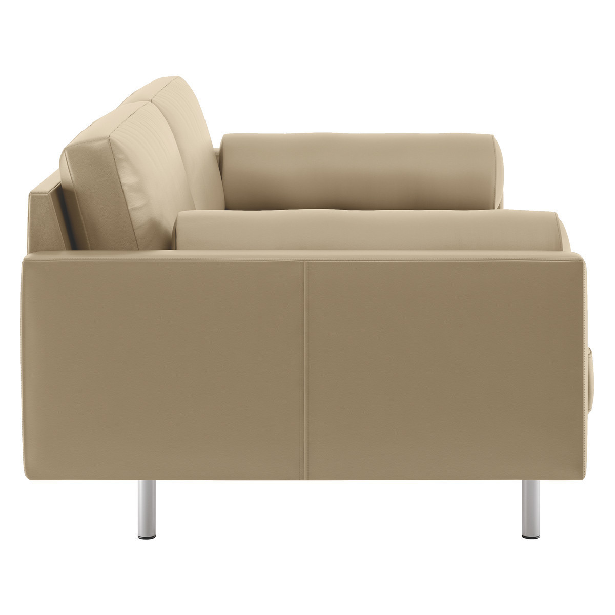 Spencer Stone Leather 3 Seater Sofa, Metal Legs, Stone – image 4