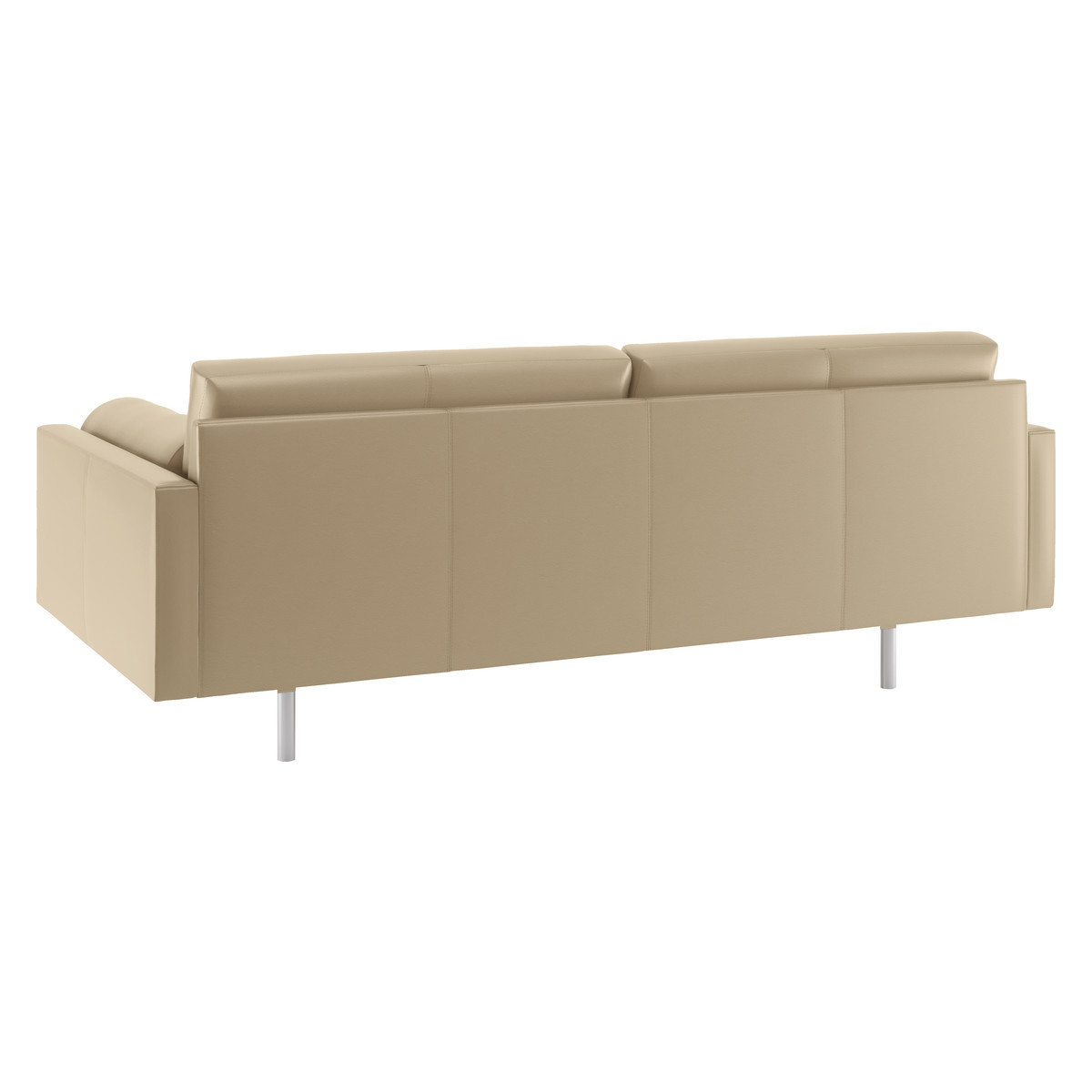 Spencer Stone Leather 3 Seater Sofa, Metal Legs, Stone – image 5