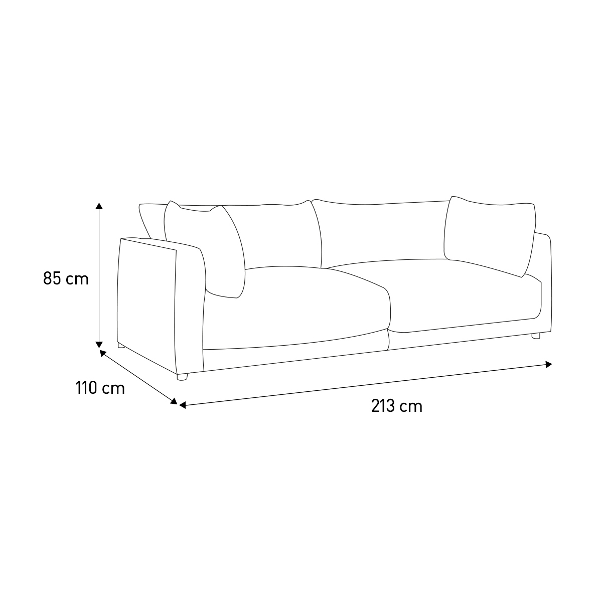 Clemence Rose Velvet 3 Seat Sofa, Dusty Rose – image 7