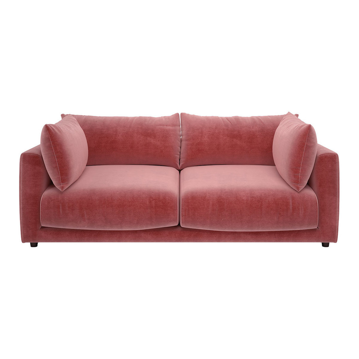 Clemence Rose Velvet 3 Seat Sofa, Dusty Rose – image 1