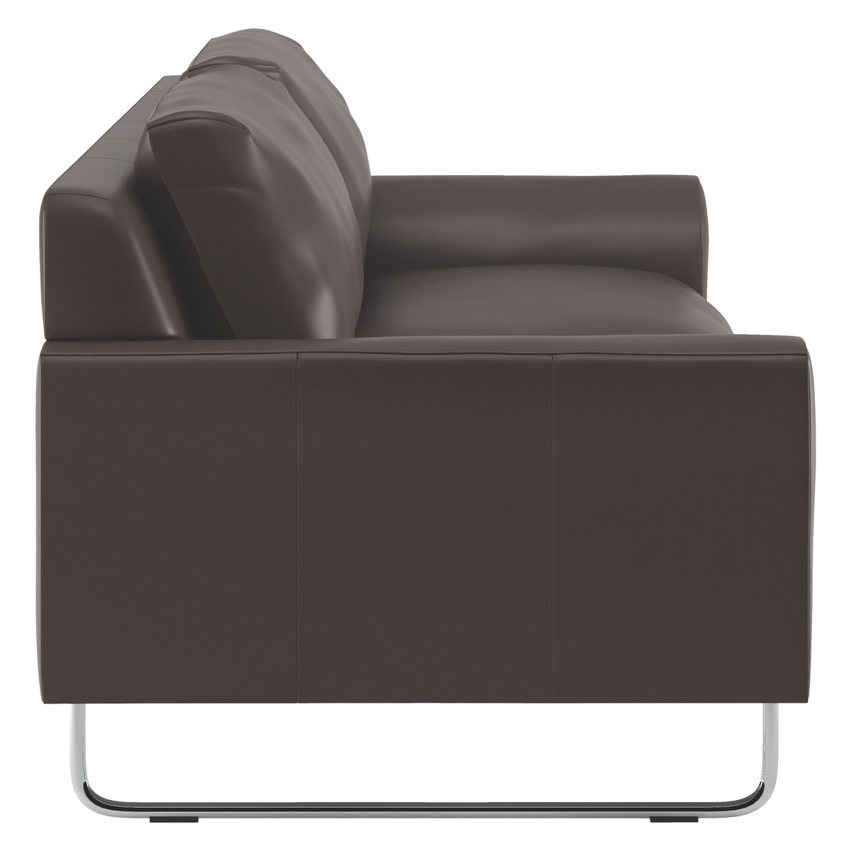 Lyle Brown Leather 2 Seater Sofa, Brown – image 3