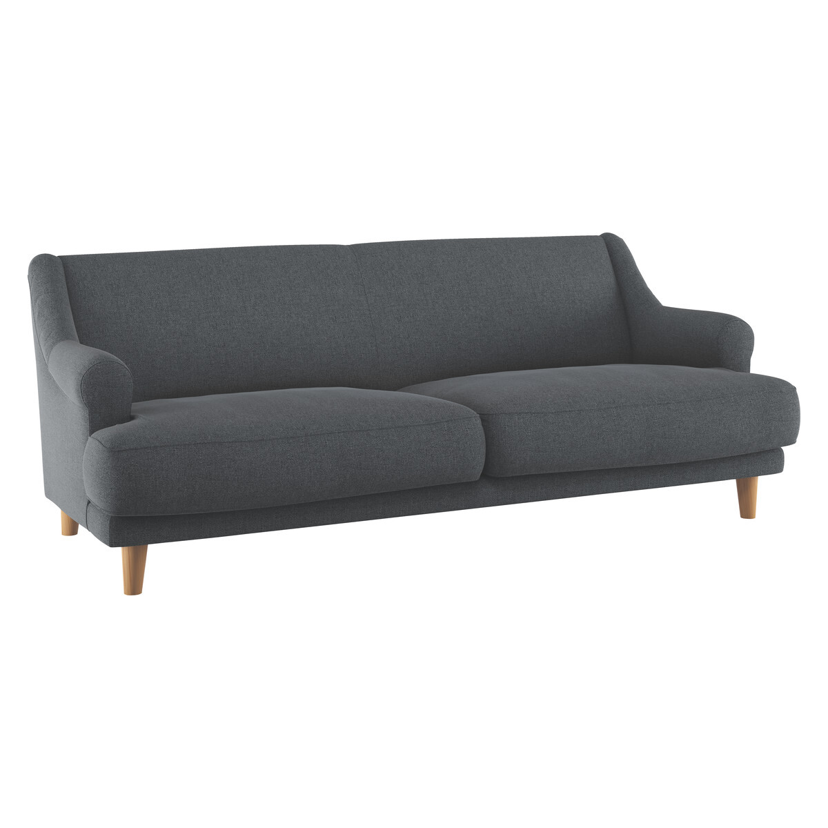 Townsend Grey Textured FaBric 3 Seater Sofa, Grey – image 4