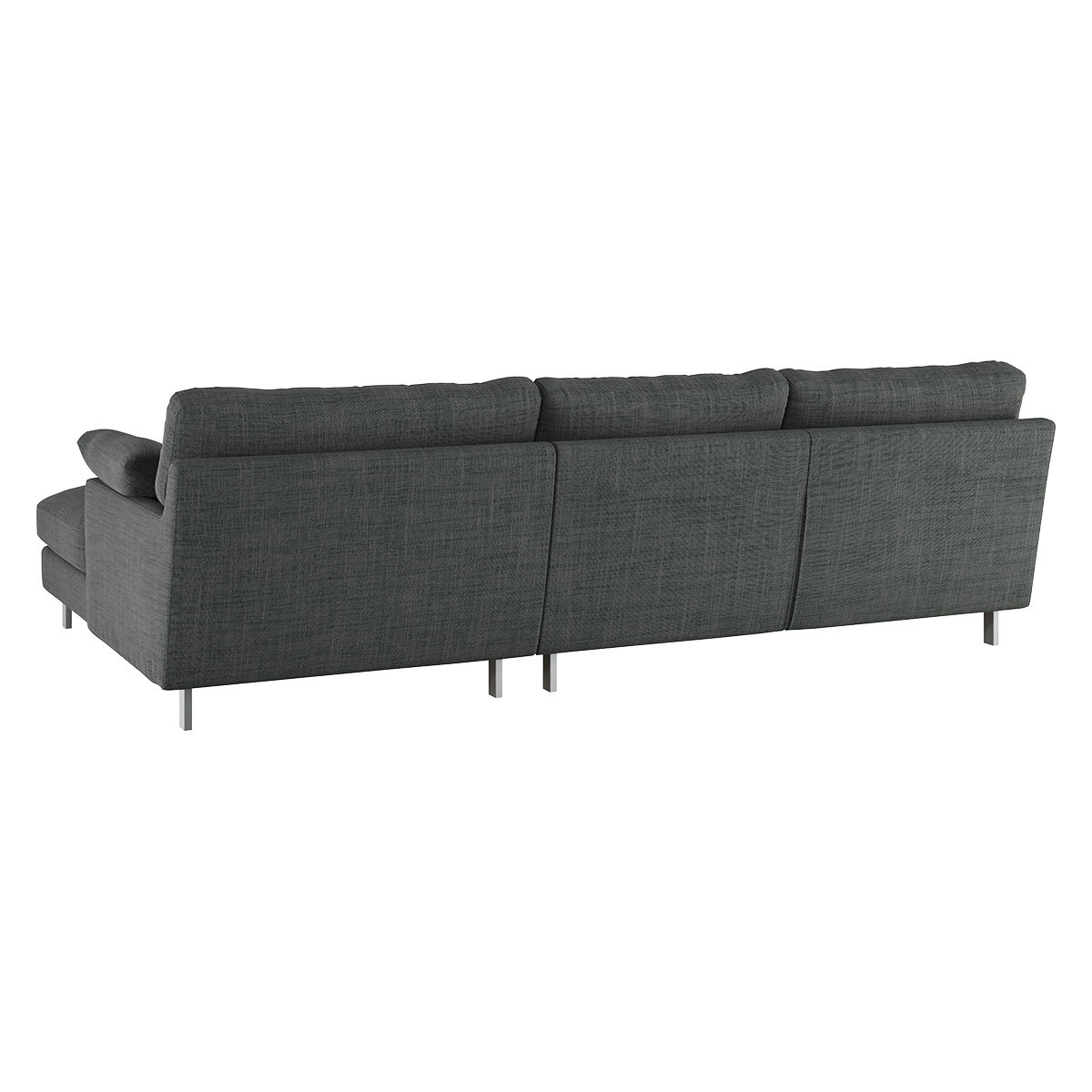Cuscino Charocal Italian Woven Right-Arm Corner Sofa, Charcoal – image 5