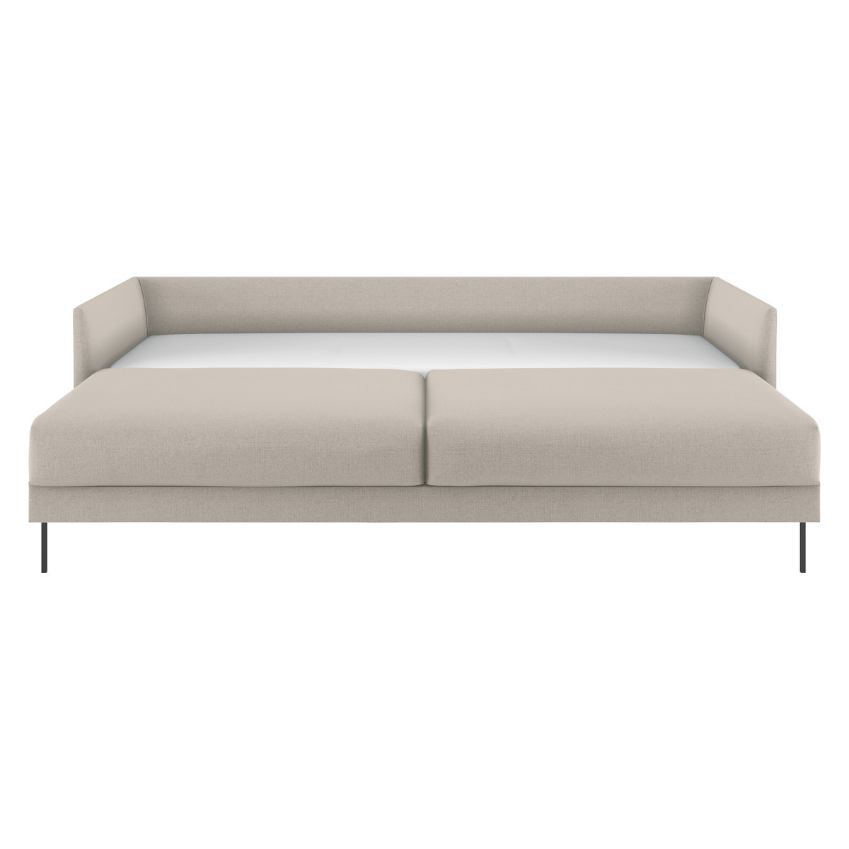 Hyde Natural Textured Woven FaBric 3 Seater Sofa Bed, Natural – image 3