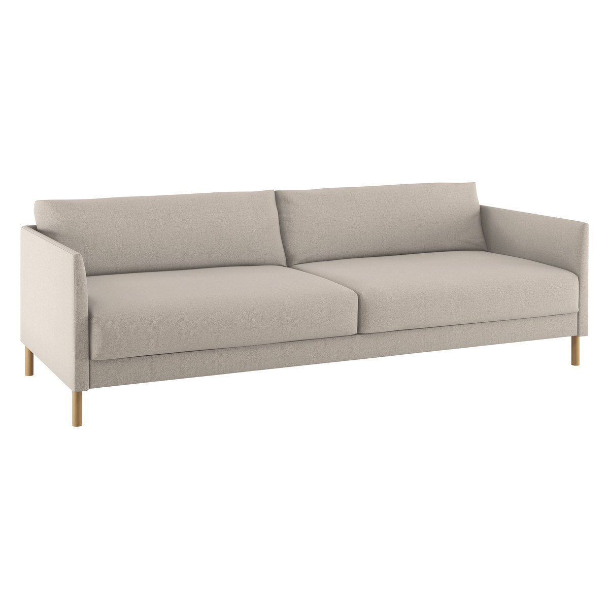 Hyde Natural Textured Woven FaBric 3 Seater Sofa Bed, Natural – image 4