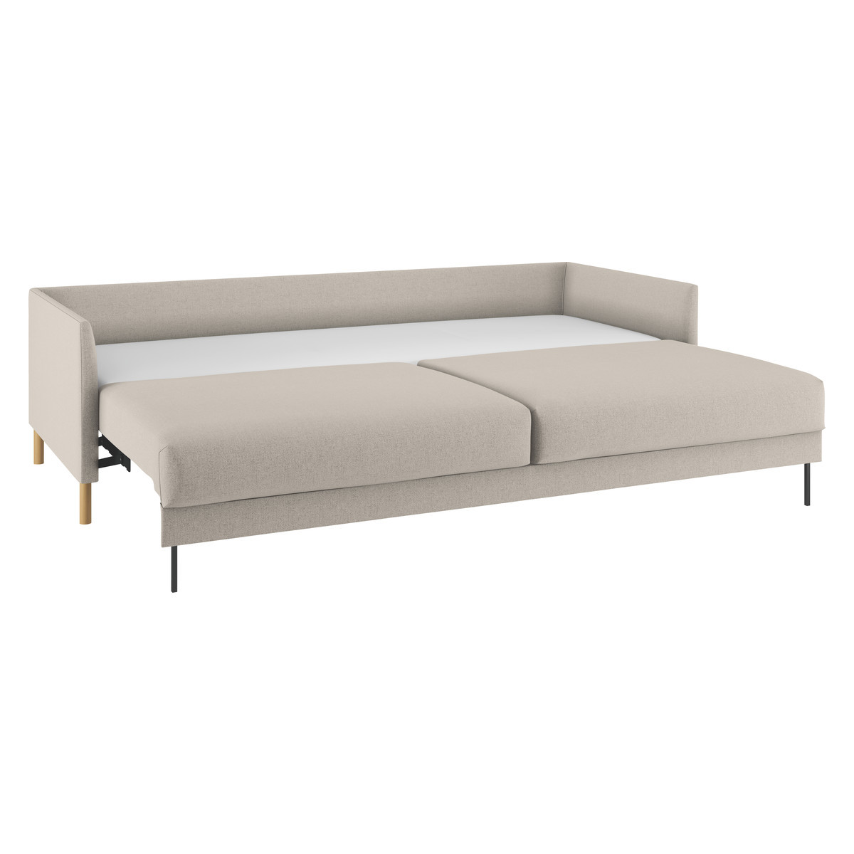 Hyde Natural Textured Woven FaBric 3 Seater Sofa Bed, Natural – image 5