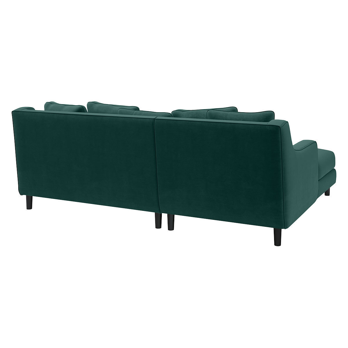 Swift Green Velvet Left Hand Chaise Sofa, Green – image 5