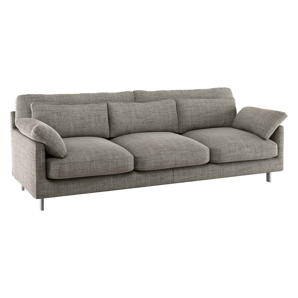 Cuscino Black And White Italian Woven FaBric 3 Seater Sofa, Black And White – image 3