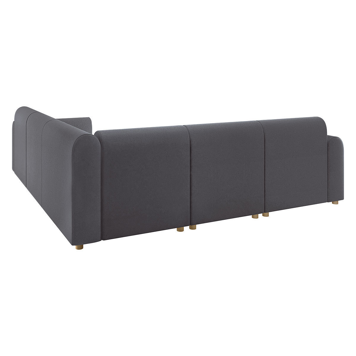 Tab Charcoal Grey FaBric 3 Seat Reversible Corner Sofa, Charcoal – image 5