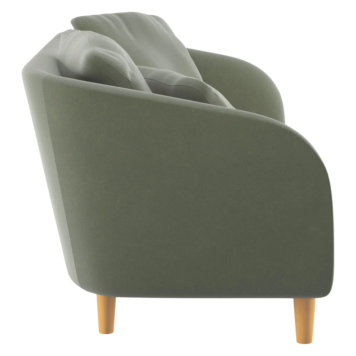 Colby Sage Green Velvet 2 Seater Sofa, Green Green – image 4