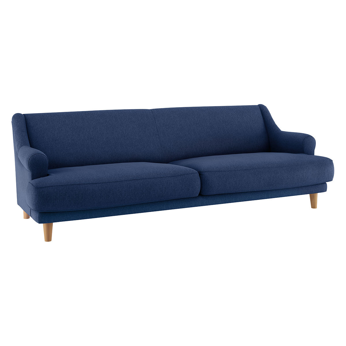 Townsend Blue FaBric 4 Seater Sofa, Blue – image 3