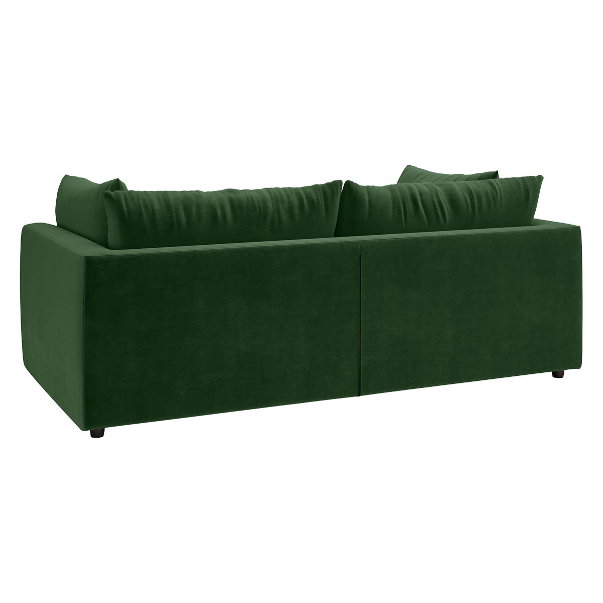 Clemence Green Velvet 3 Seat Sofa, Moss Green – image 4