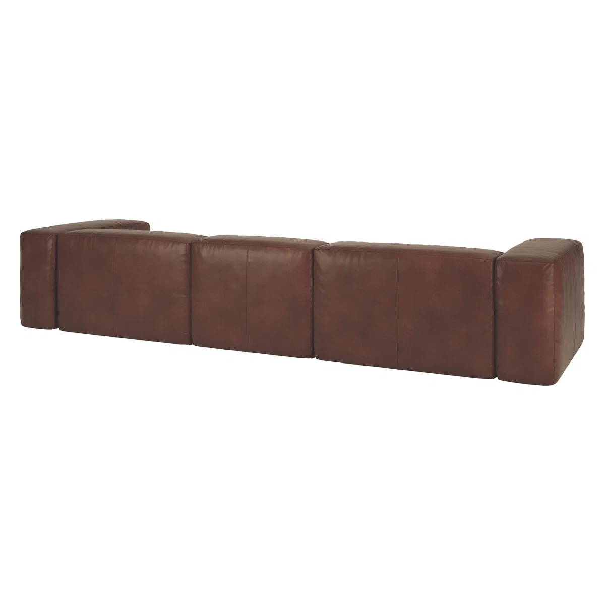 Opollo Tan Leather Large Left Arm Chaise Sofa Group, Tan – image 5
