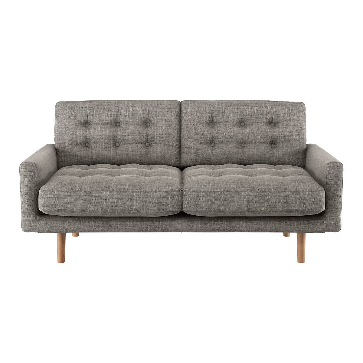 Fenner Black And White Italian Woven FaBric 2 Seater Sofa, Black And White – image 1
