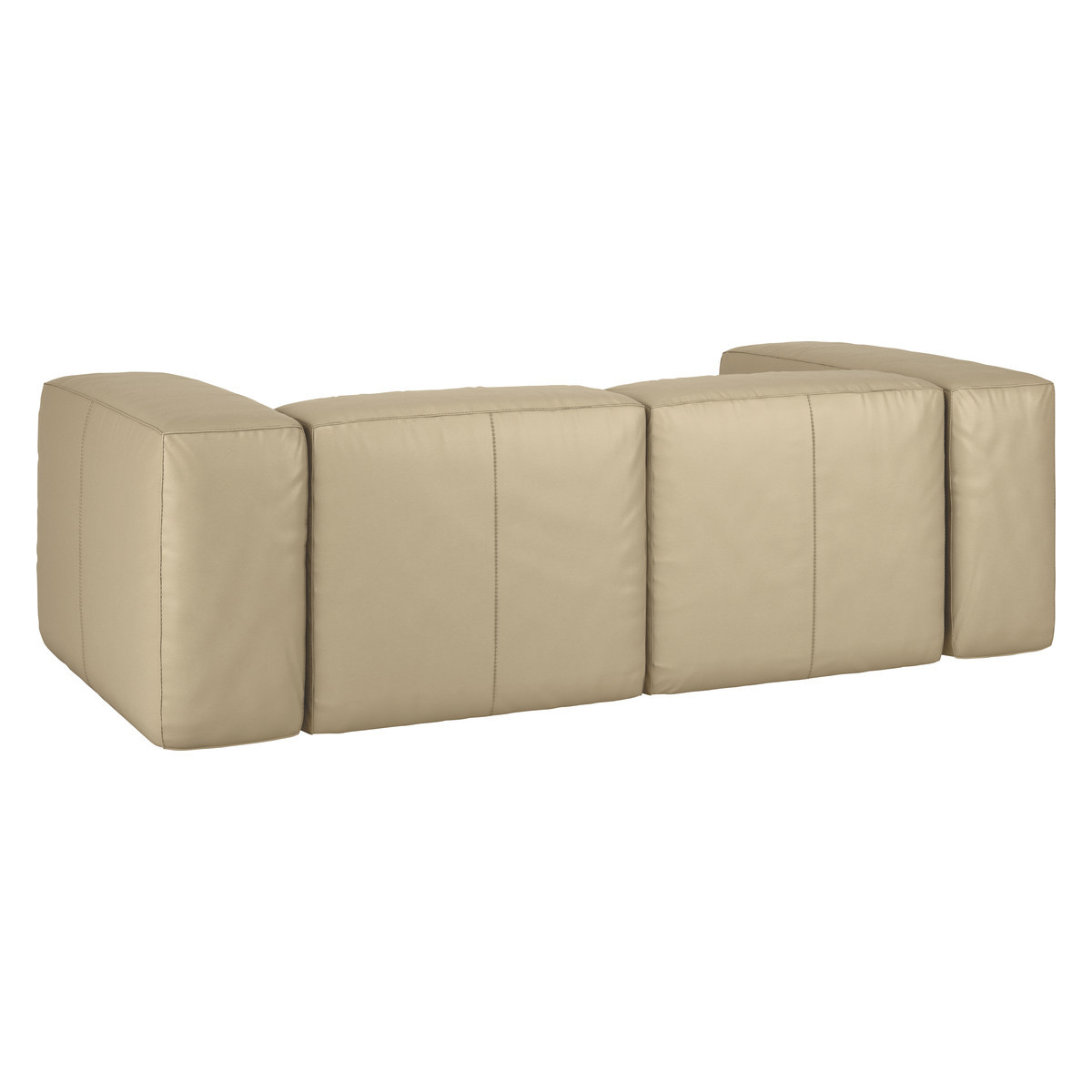 Opollo Stone Leather 3 Seater Sofa, Stone – image 5